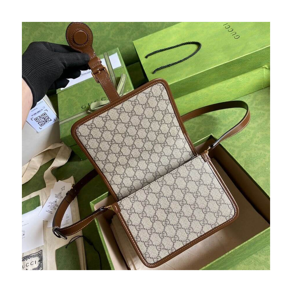 Gucci Mini Shoulder Bag with Interlocking G in GG Supreme 671620 Gucci Mini Shoulder Bag with Interlocking G in GG Supreme 671620