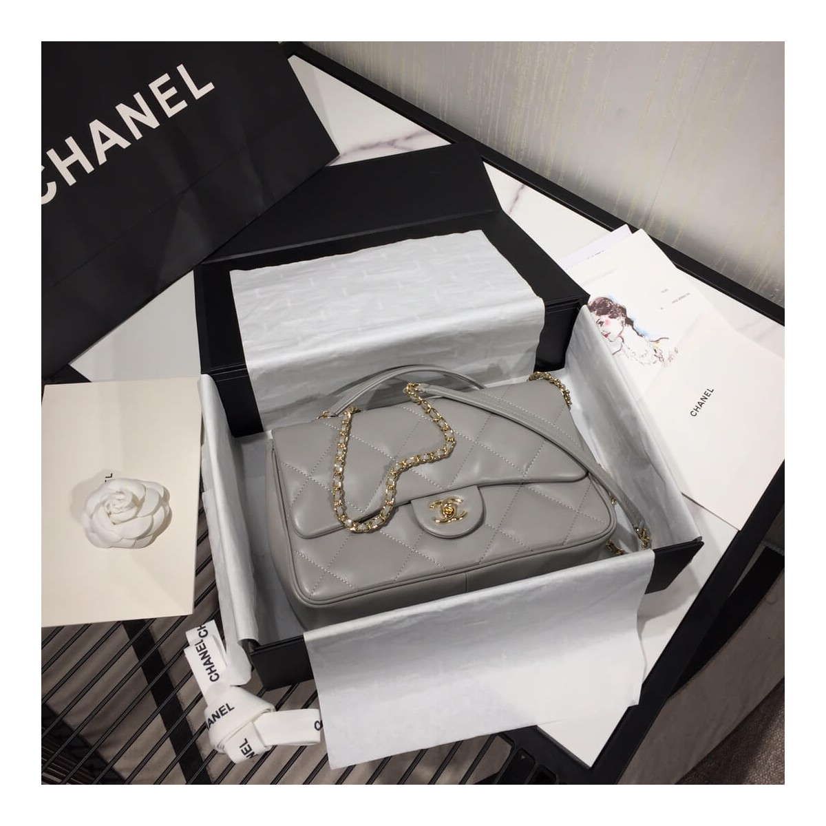 Chanel Large Flap Bag With Handle AS1115 Chanel Large Flap Bag With Handle AS1115