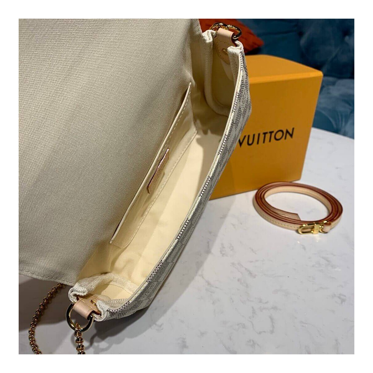 Louis Vuitton Damier Azur Canvas Favorite PM N41277 Louis Vuitton Damier Azur Canvas Favorite PM N41277