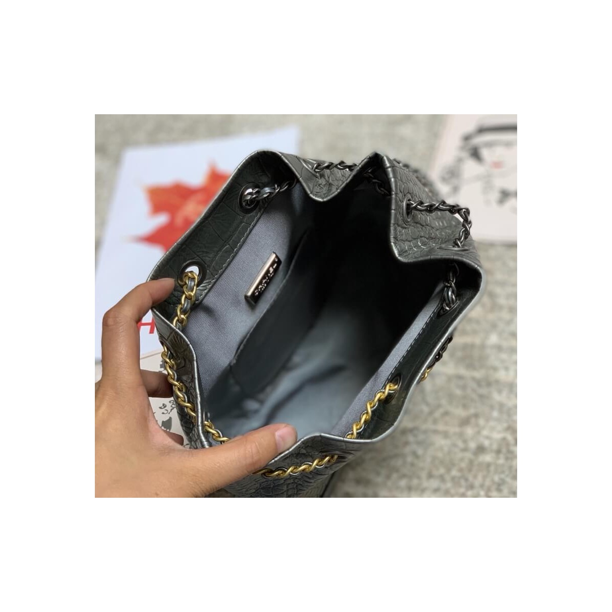 Chanel Crocodile Leather Backpack A94485 Chanel Crocodile Leather Backpack A94485