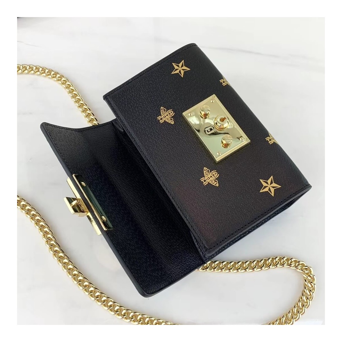 Gucci Padlock Bee Star Small Shoulder Bag 432182 Gucci Padlock Bee Star Small Shoulder Bag 432182