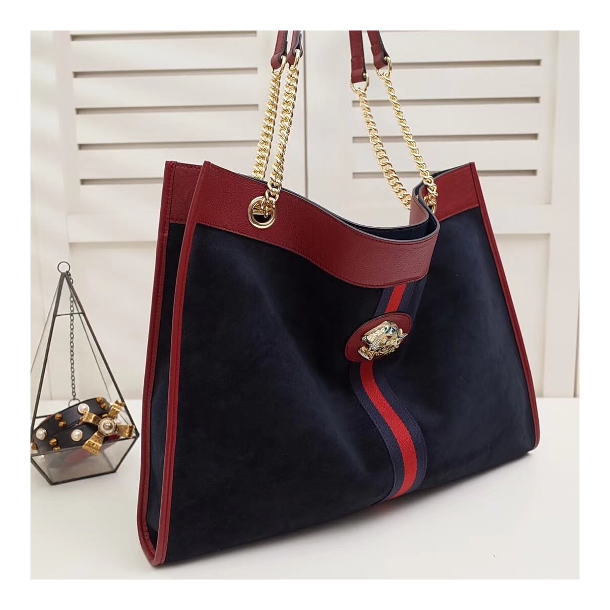 Gucci Suede Rajah Large Tote 537219 Gucci Suede Rajah Large Tote 537219