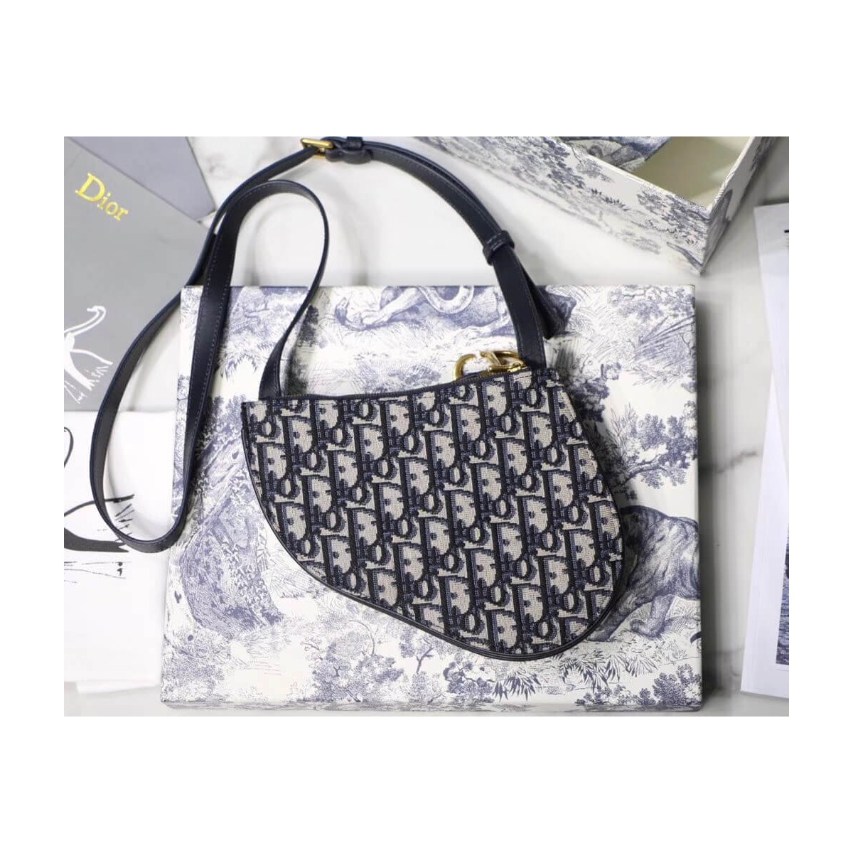 Christian Dior Saddle Oblique Clutch S5642 Christian Dior Saddle Oblique Clutch S5642