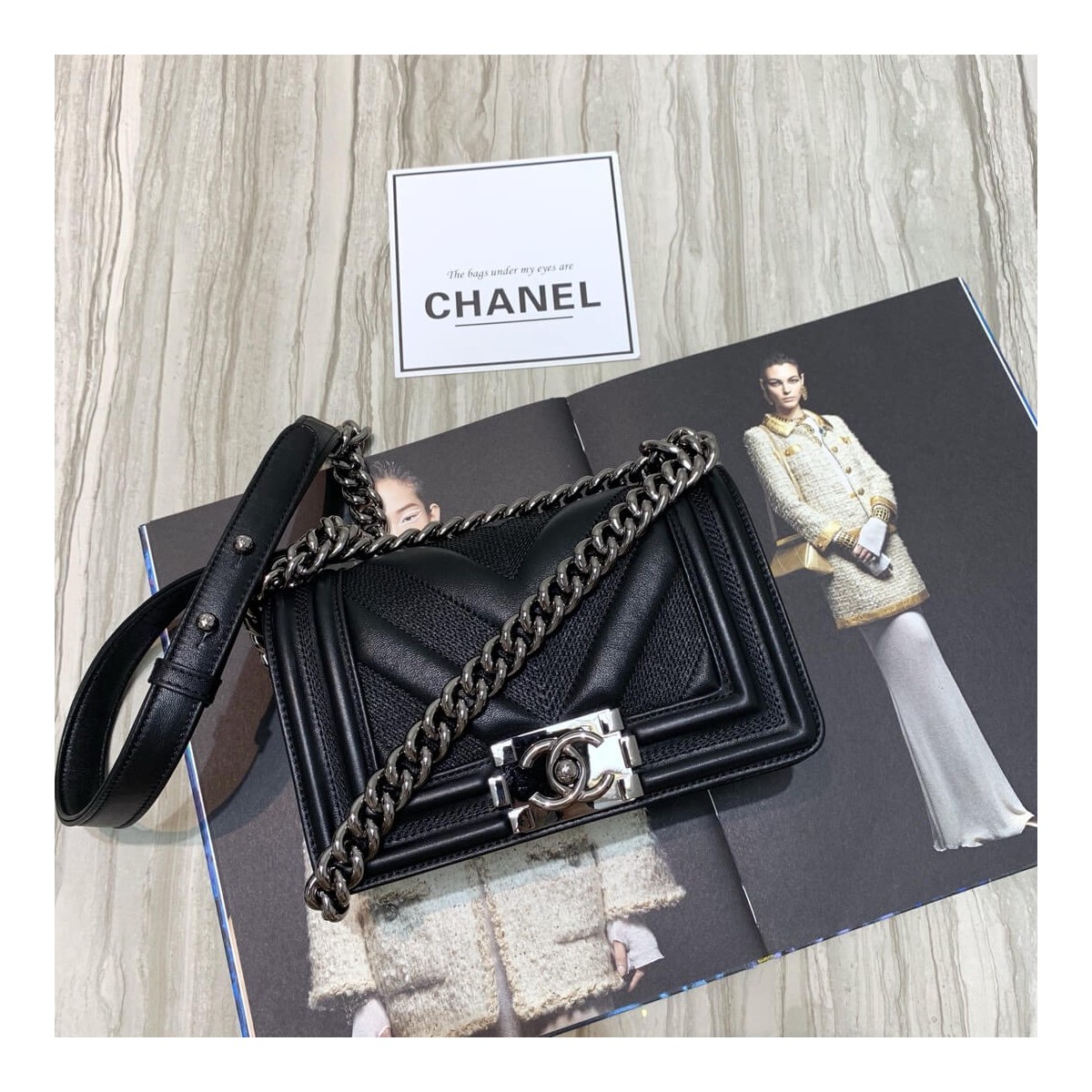 Chanel Calfskin Small Boy Chanel Handbag A67085 Chanel Calfskin Small Boy Chanel Handbag A67085