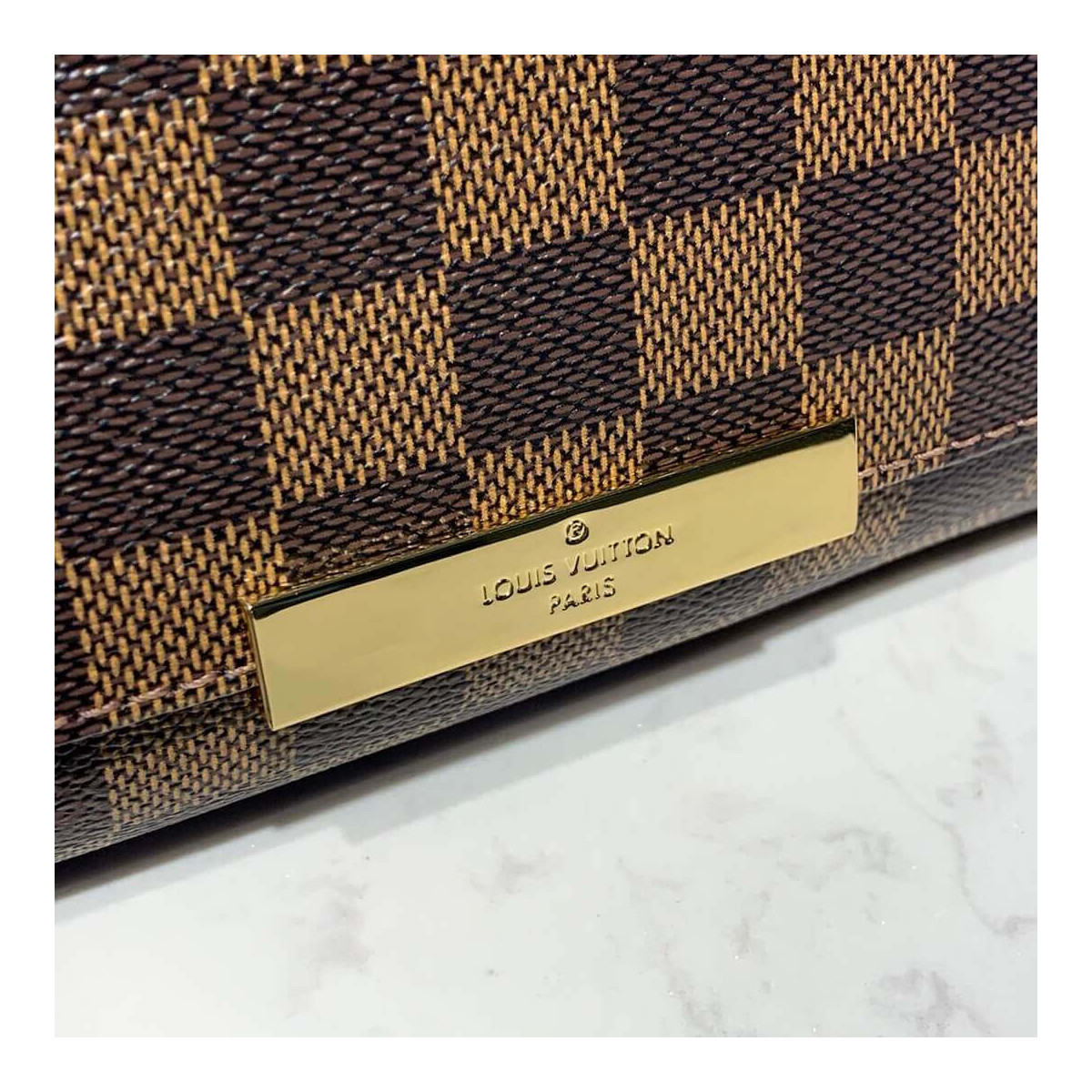 Louis Vuitton Damier Ebene Canvas Favorite PM N41276 Louis Vuitton Damier Ebene Canvas Favorite PM N41276