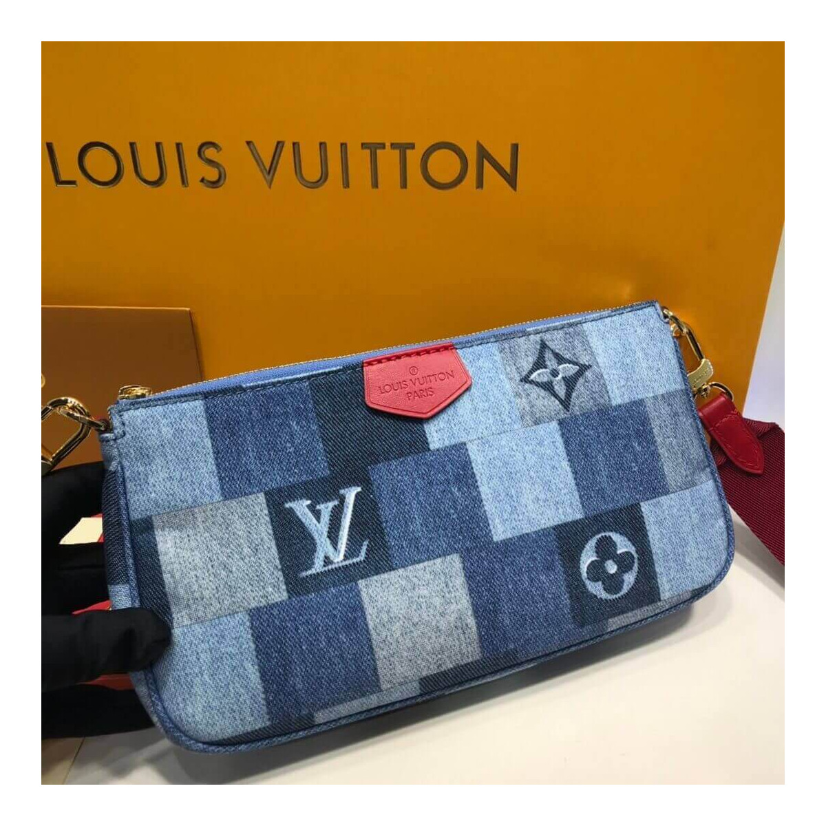 Louis Vuitton Monogram Denim Canvas Multi Pochette Accessoires M44990 Louis Vuitton Monogram Denim Canvas Multi Pochette Accessoires M44990