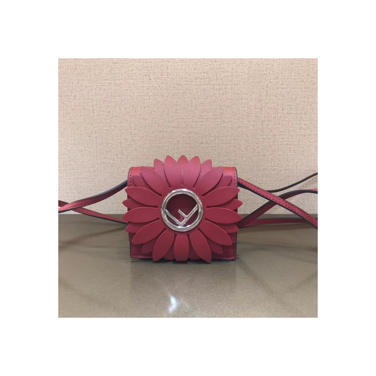 Fendi Micro Kan I Logo Gerbera Leather Shoulder Bag 8BS003 Fendi Micro Kan I Logo Gerbera Leather Shoulder Bag 8BS003