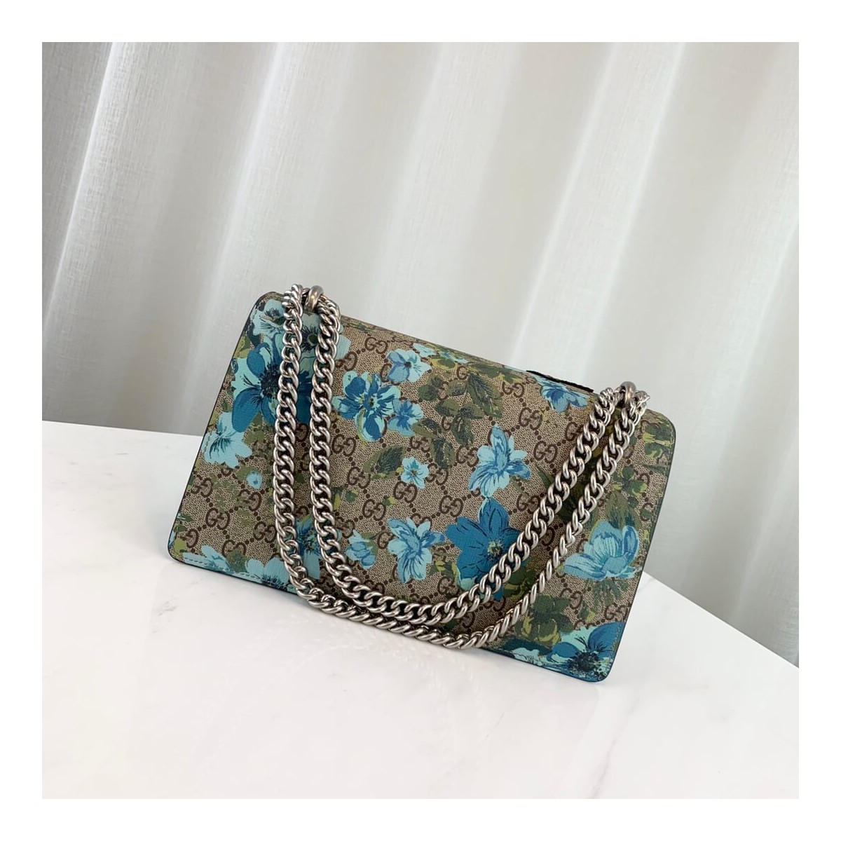 Gucci Embroidered Bee And Flower Shoulder Bag 400249 Khaki Gucci Embroidered Bee And Flower Shoulder Bag 400249 Khaki