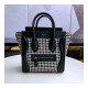Celine Nano Luggage Bag In Tweed And Smooth Calfskin 189242 Celine Nano Luggage Bag In Tweed And Smooth Calfskin 189242