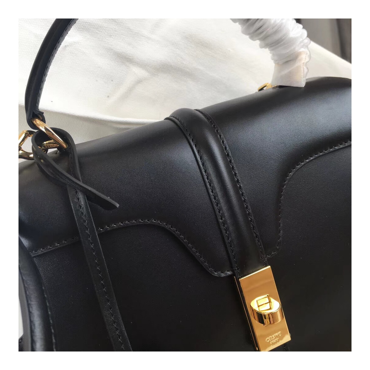 Celine Medium 16 Bag In Satinated Calfskin 187373 Celine Medium 16 Bag In Satinated Calfskin 187373