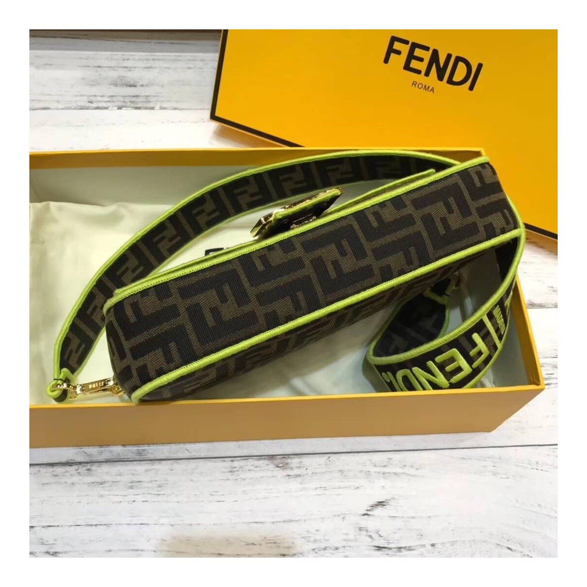 Fendi Roma Amor Fabric Baguette Bag 8BR600 Fendi Roma Amor Fabric Baguette Bag 8BR600