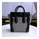 Celine Nano Luggage Bag In Tweed And Smooth Calfskin 189242 Celine Nano Luggage Bag In Tweed And Smooth Calfskin 189242