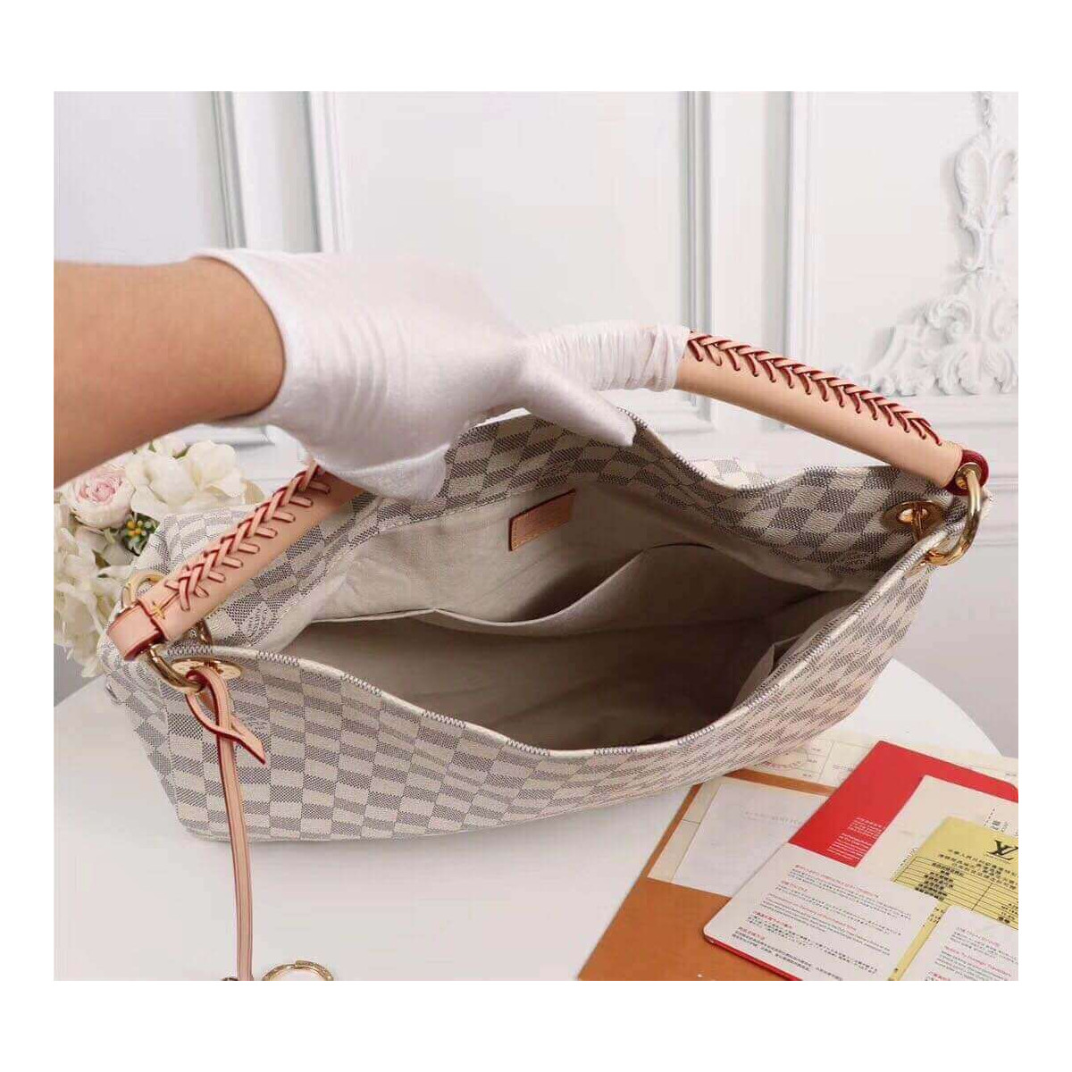 Louis Vuitton Damier Azur Canvas Artsy MM N41174 Louis Vuitton Damier Azur Canvas Artsy MM N41174