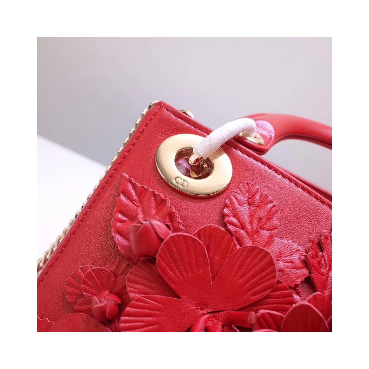 Christian Dior Lambskin Embroidered Flowers Mini "Lady Dior" Bag M0565 Christian Dior Lambskin Embroidered Flowers Mini "Lady Dior" Bag M0565