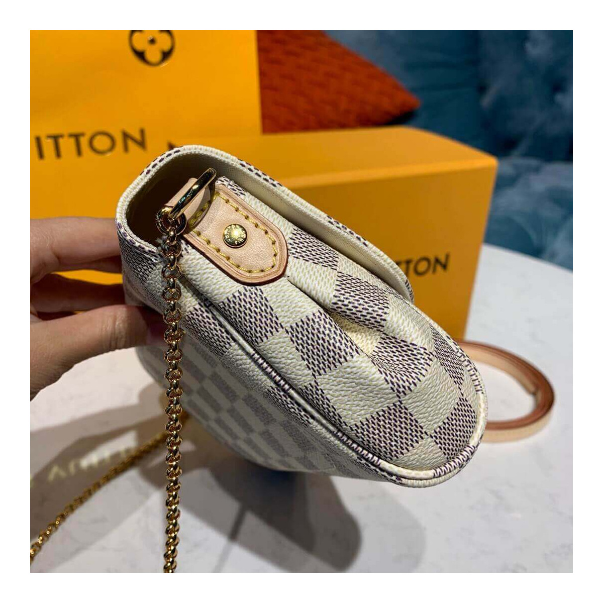Louis Vuitton Damier Azur Canvas Favorite PM N41277 Louis Vuitton Damier Azur Canvas Favorite PM N41277