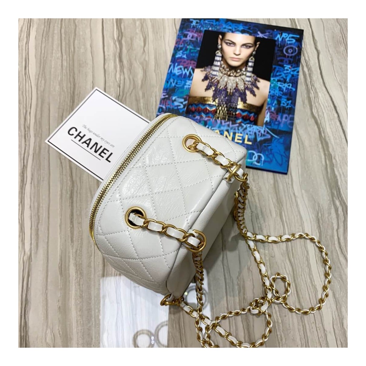 Chanel Waxy Calfskin CC Day Backpack Bag AS8866 Chanel Waxy Calfskin CC Day Backpack Bag AS8866