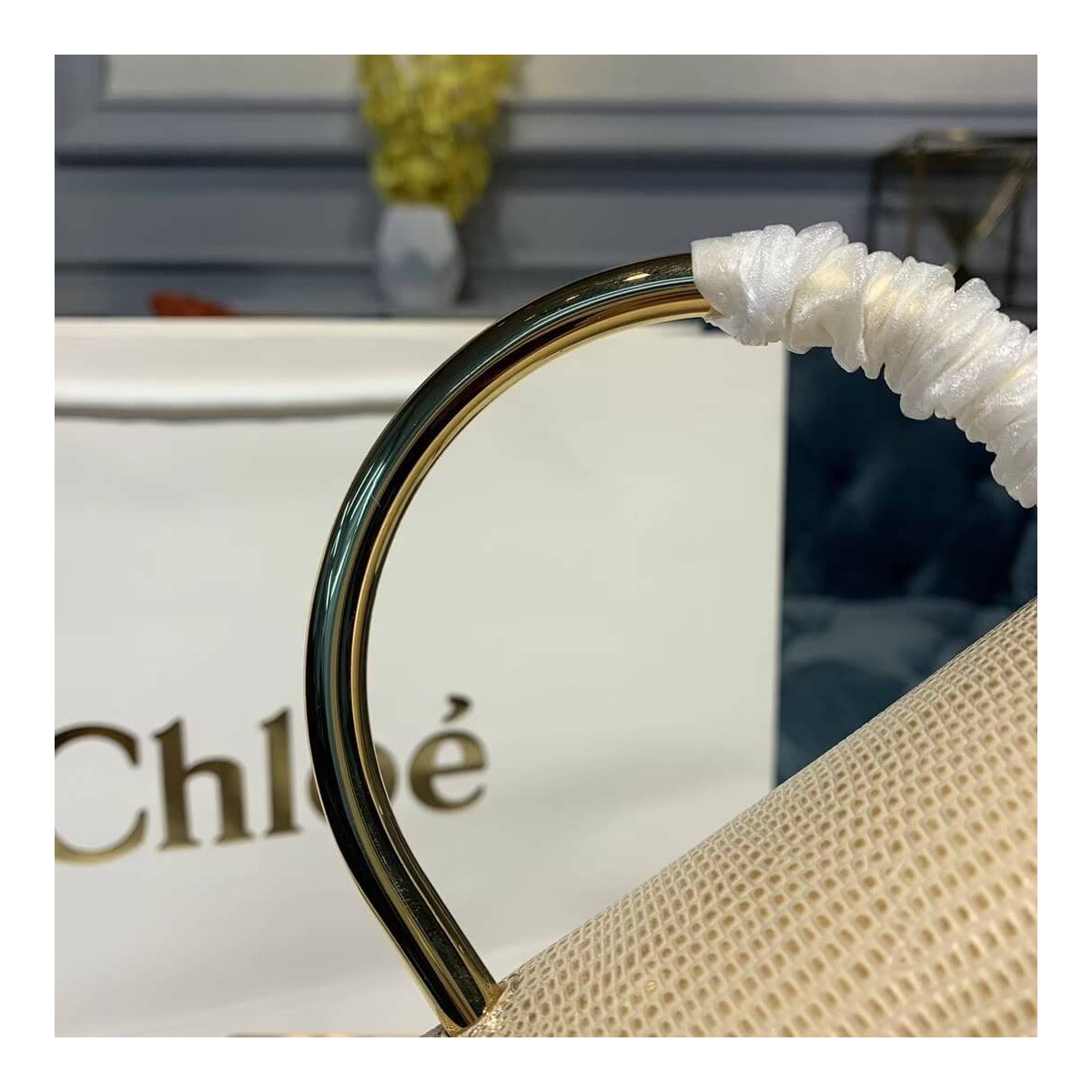 Chloe Small Aby Lock Chain Bag Embossed Lizard Effect S1220 Chloe Small Aby Lock Chain Bag Embossed Lizard Effect S1220
