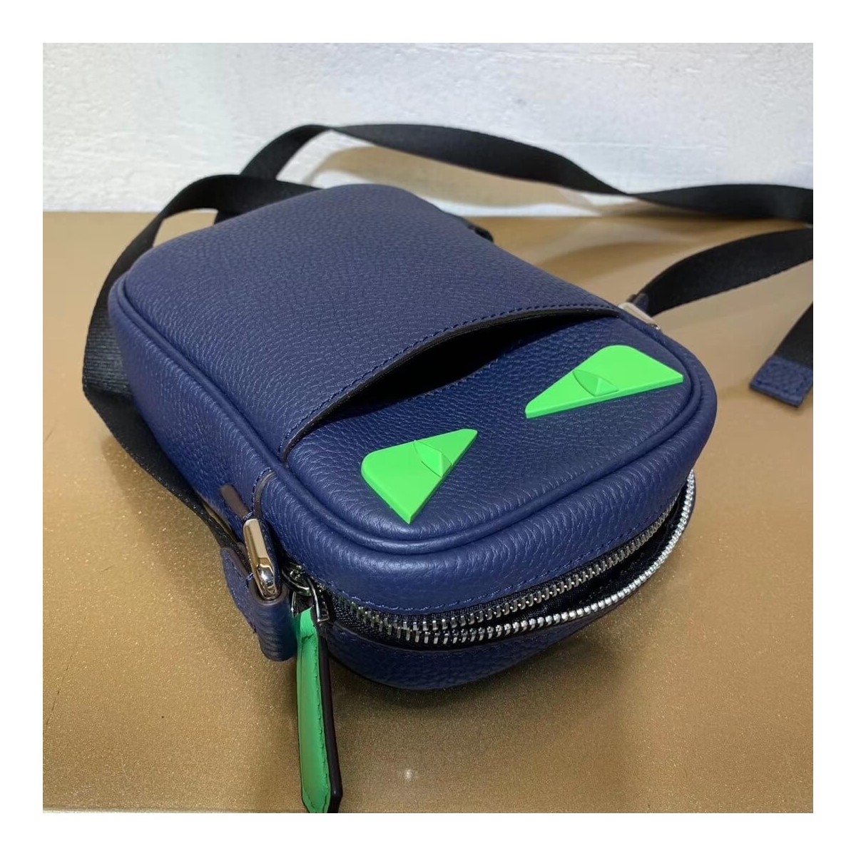 Fendi Grained Leather Small Messenger Bag 7VA456 Fendi Grained Leather Small Messenger Bag 7VA456