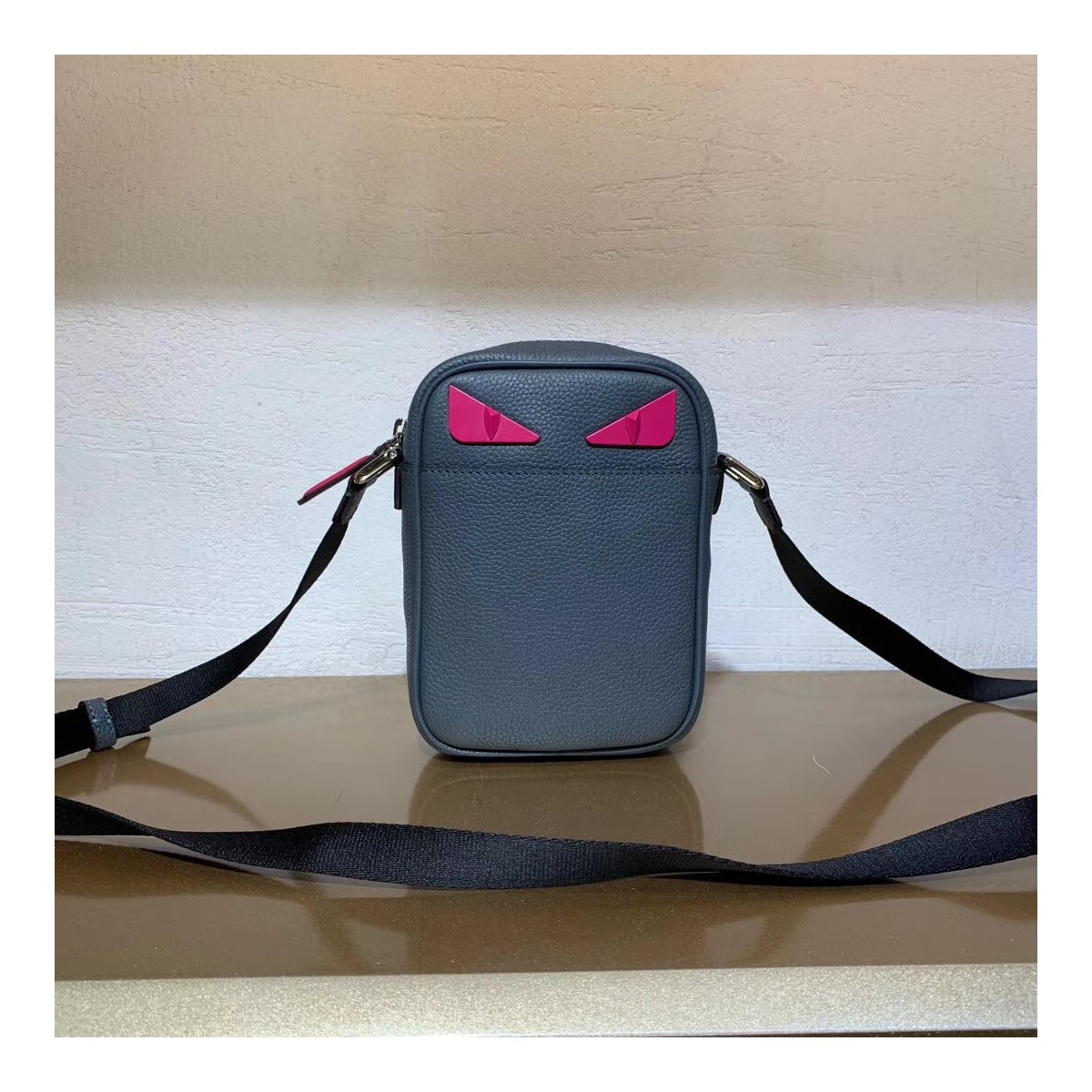 Fendi Grained Leather Small Messenger Bag 7VA456 Fendi Grained Leather Small Messenger Bag 7VA456