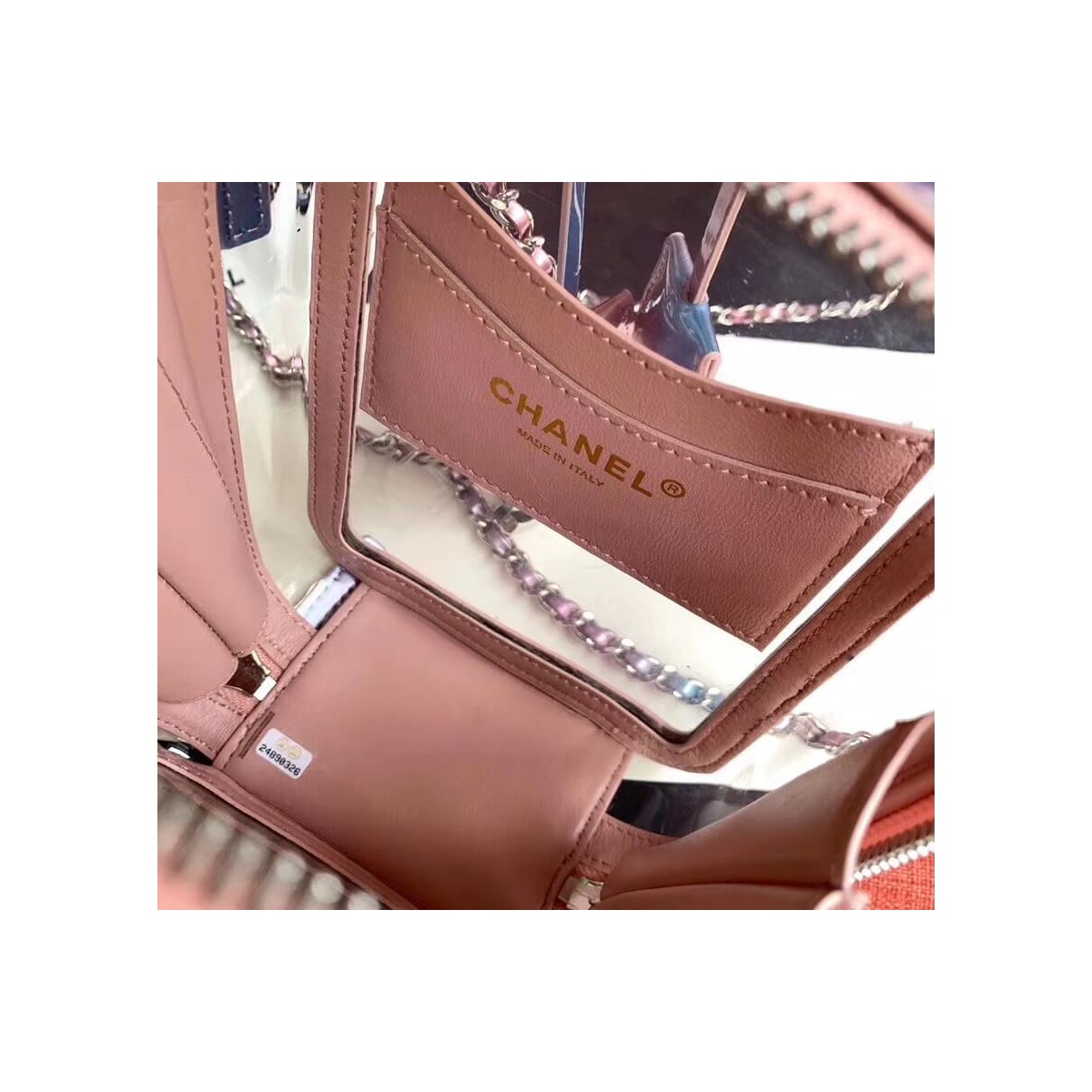 Chanel Vanity Case In Multicolour PVC AS0988 Pink Chanel Vanity Case In Multicolour PVC AS0988 Pink