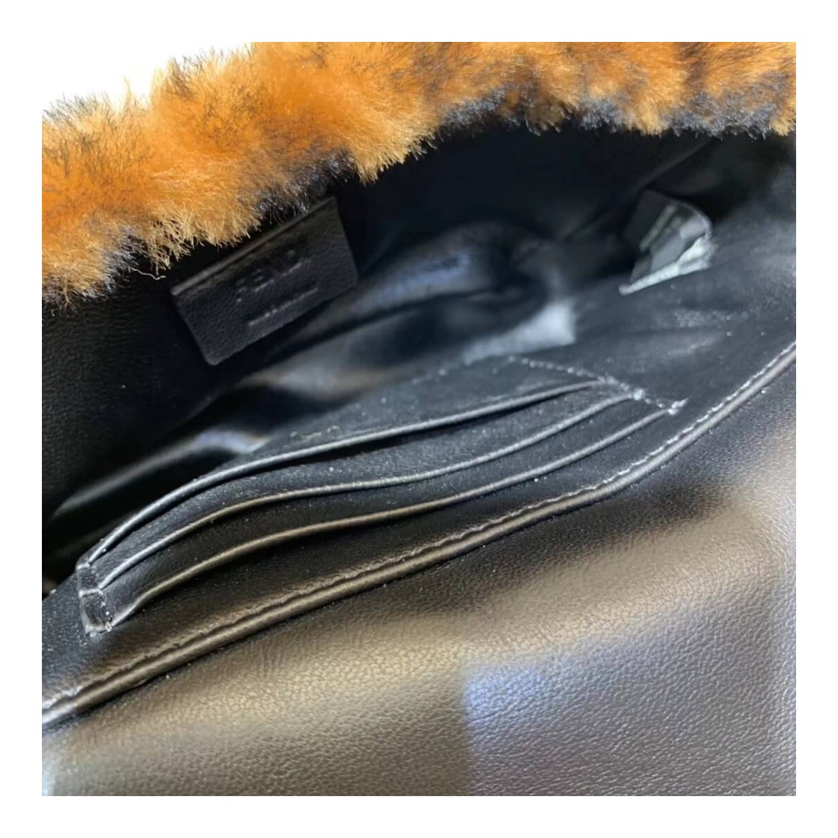 Fendi Sheepskin Mini Baguette Bag 8BS017 Fendi Sheepskin Mini Baguette Bag 8BS017