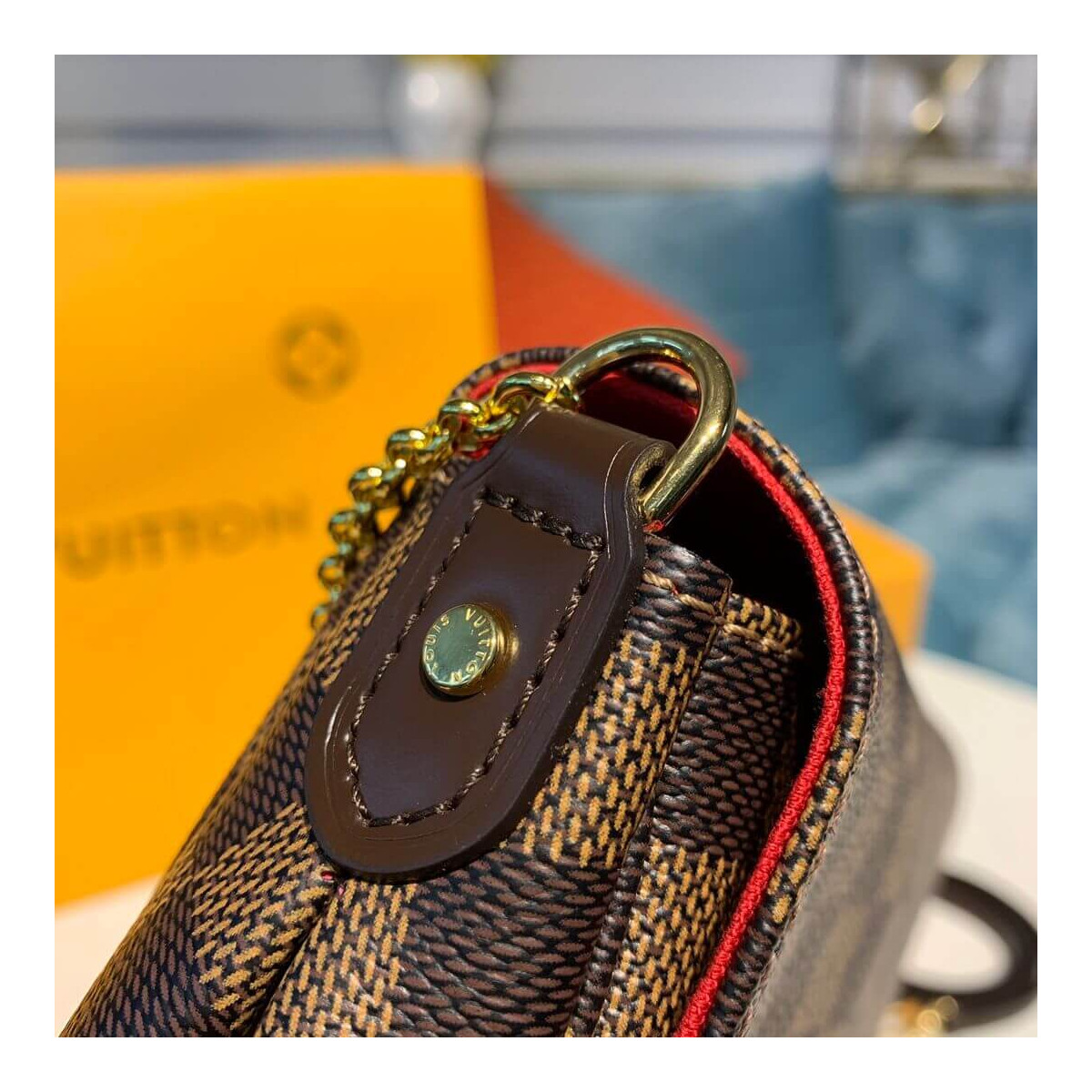 Louis Vuitton Damier Ebene Canvas Favorite PM N41276 Louis Vuitton Damier Ebene Canvas Favorite PM N41276
