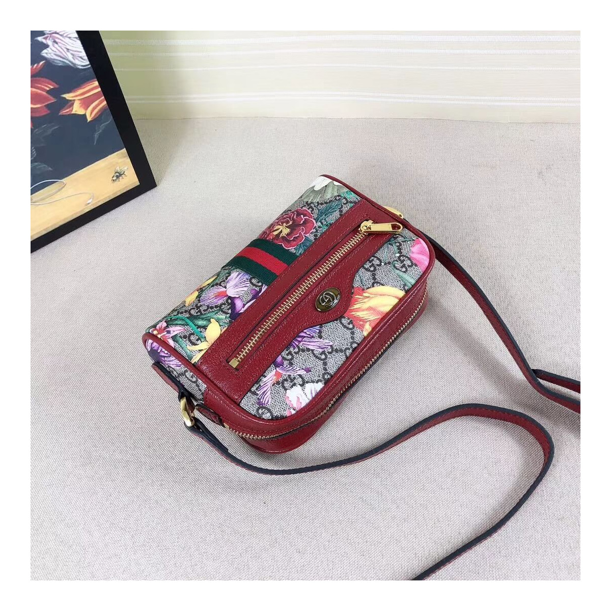 Gucci Ophidia GG Flora Mini Bag 517350 Gucci Ophidia GG Flora Mini Bag 517350
