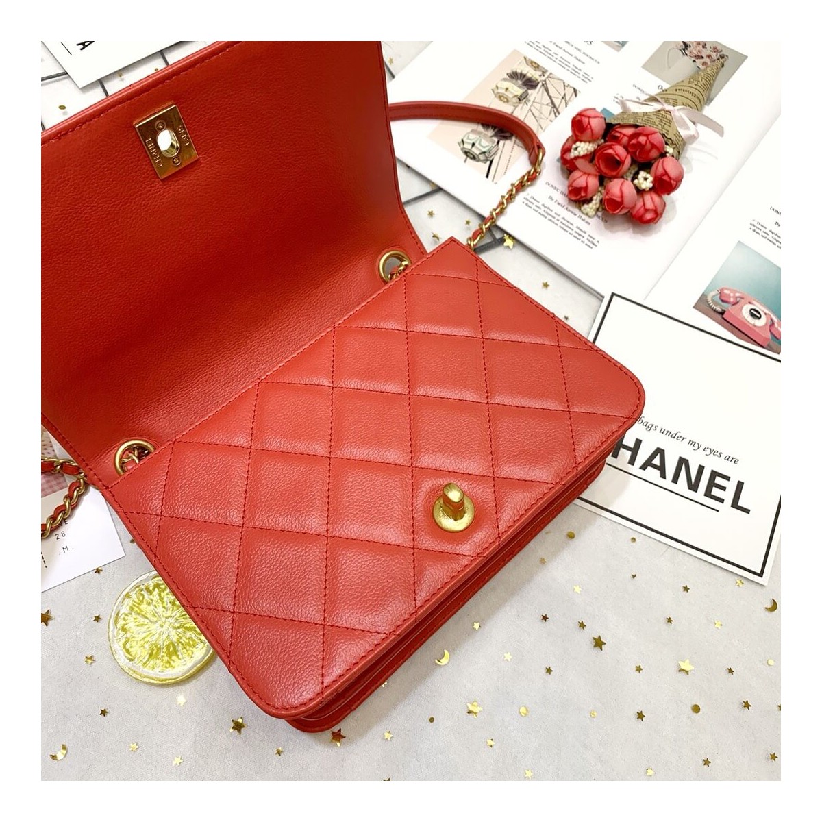 Chanel Calf Leather Single Flap Bag AS8869 Chanel Calf Leather Single Flap Bag AS8869