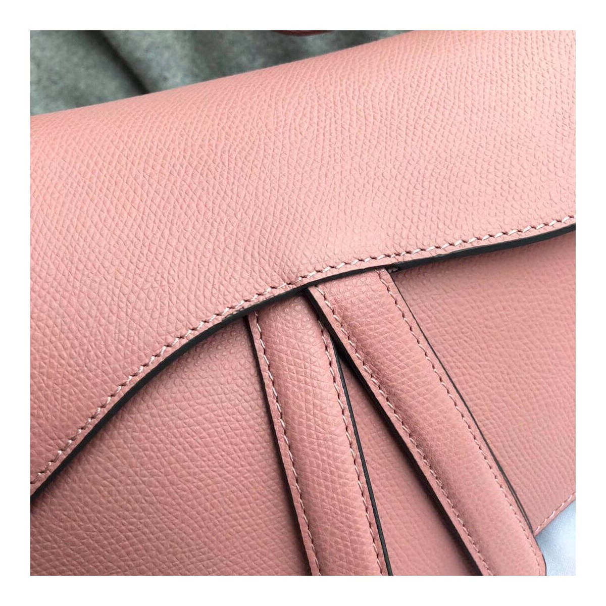Christian Dior Grained Calfskin Saddle Bag M0446