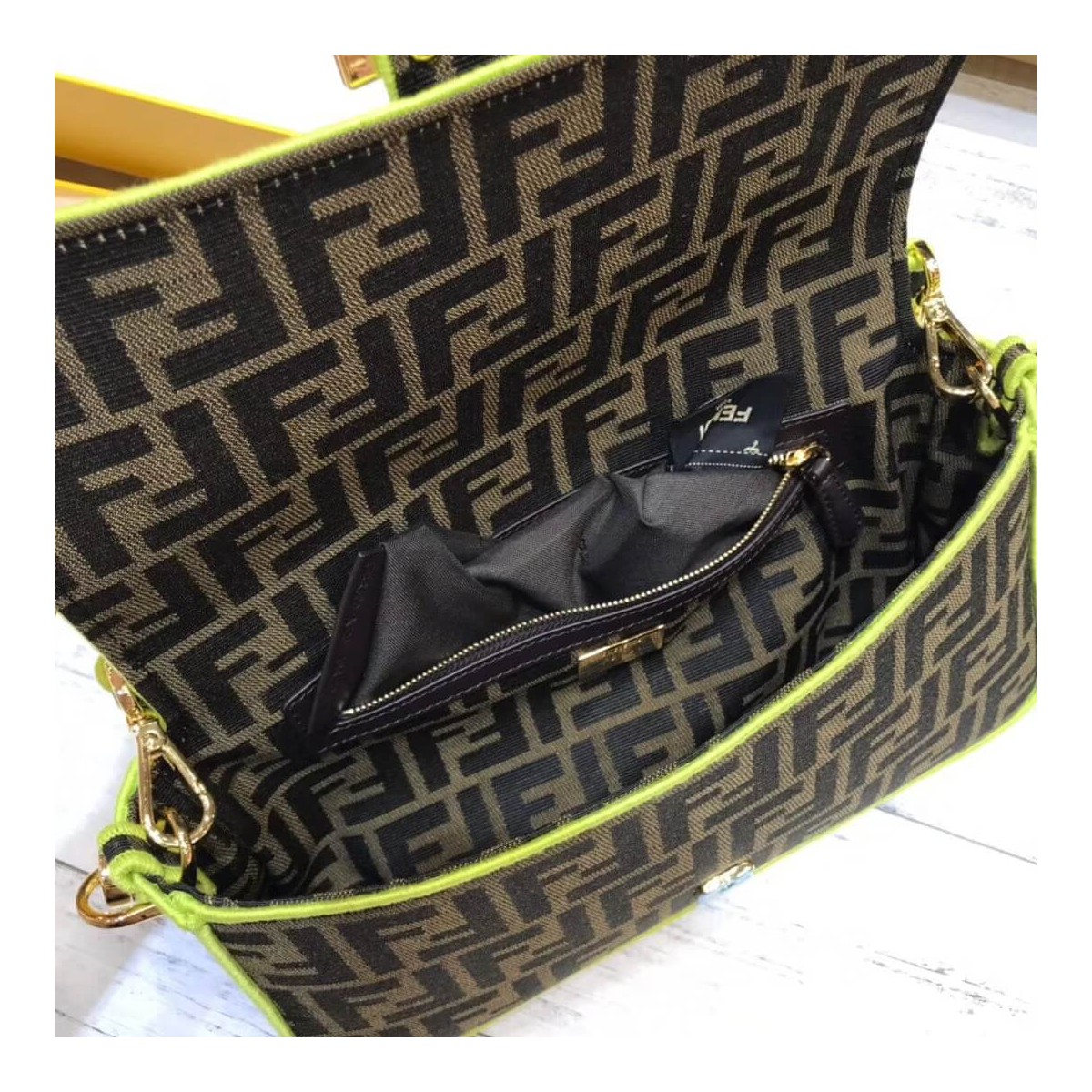 Fendi Roma Amor Fabric Baguette Bag 8BR600 Fendi Roma Amor Fabric Baguette Bag 8BR600