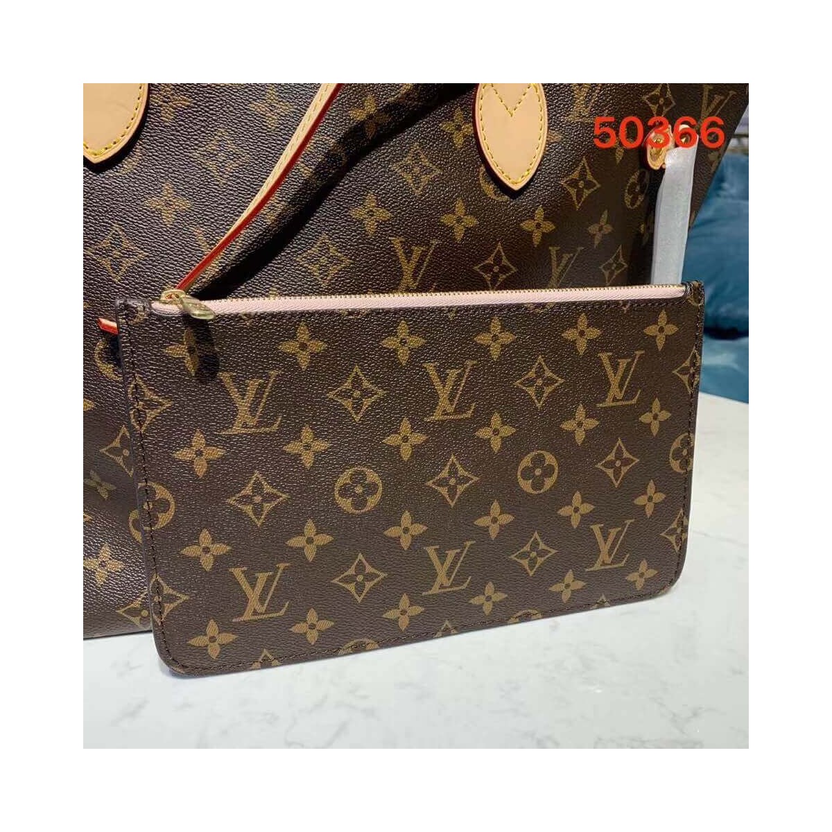 Louis Vuitton Monogram Canvas Neverfull MM M50366 Pink Louis Vuitton Monogram Canvas Neverfull MM M50366 Pink