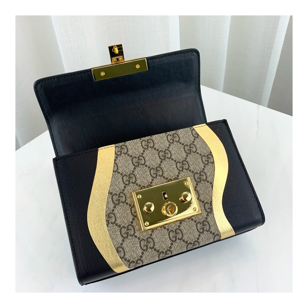 Gucci Padlock Small GG Shoulder Bag 432182 Black Gucci Padlock Small GG Shoulder Bag 432182 Black