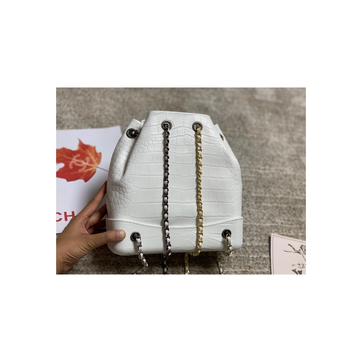 Chanel Crocodile Leather Backpack A94485 Chanel Crocodile Leather Backpack A94485