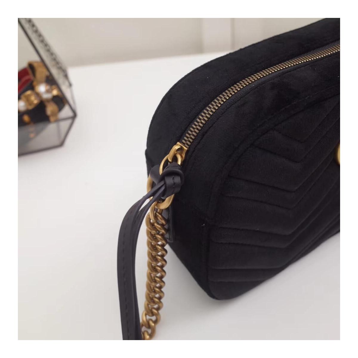 Gucci GG Marmont Velvet Small Shoulder Bag 447632 Gucci GG Marmont Velvet Small Shoulder Bag 447632