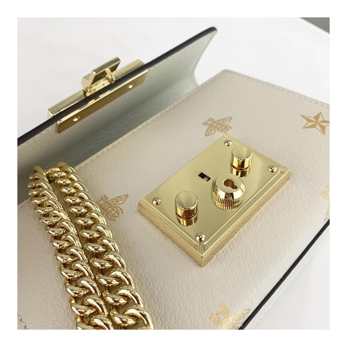 Gucci Padlock Bee Star Small Shoulder Bag 432182 Gucci Padlock Bee Star Small Shoulder Bag 432182