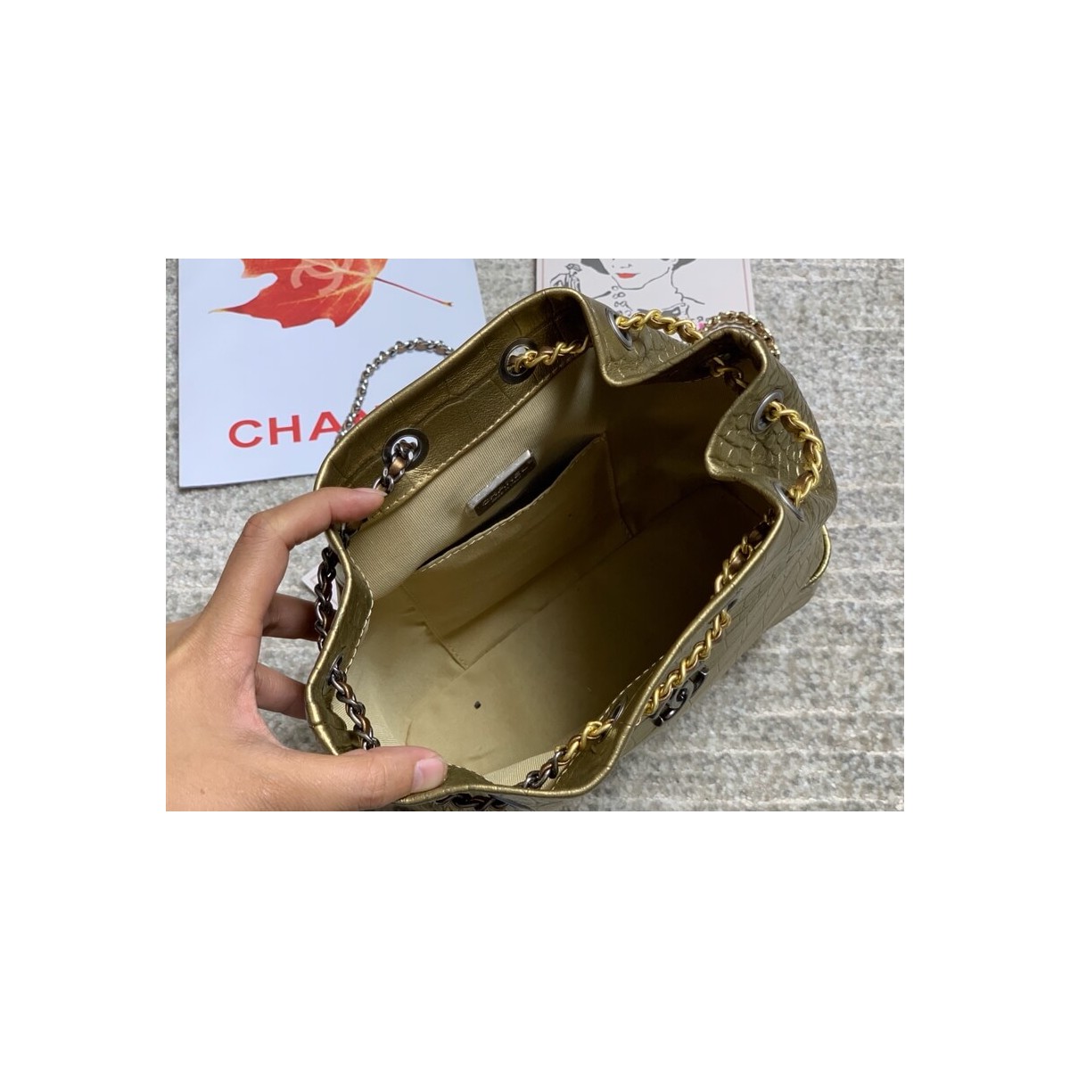 Chanel Crocodile Leather Backpack A94485 Chanel Crocodile Leather Backpack A94485