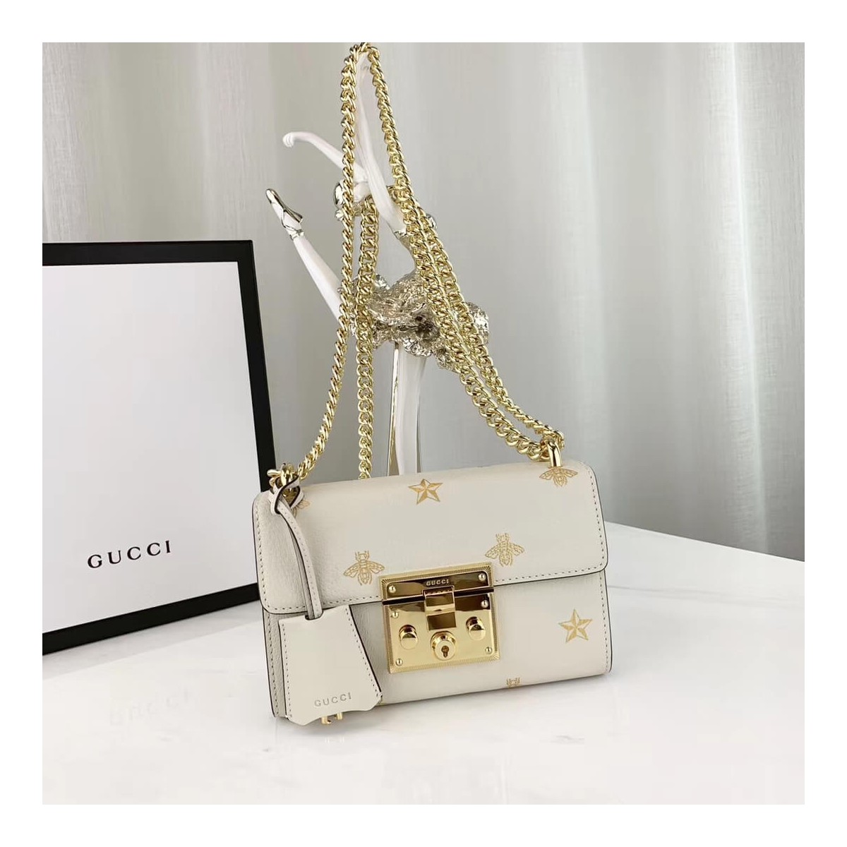 Gucci Padlock Bee Star Small Shoulder Bag 432182 Gucci Padlock Bee Star Small Shoulder Bag 432182