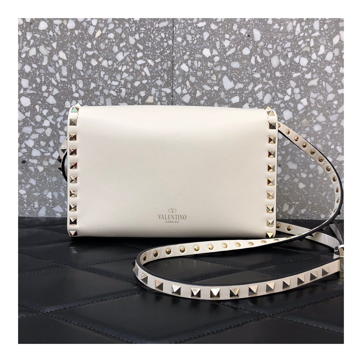 Valentino Garavani Rockstud Calfskin Crossbody Bag 0181 Valentino Garavani Rockstud Calfskin Crossbody Bag 0181