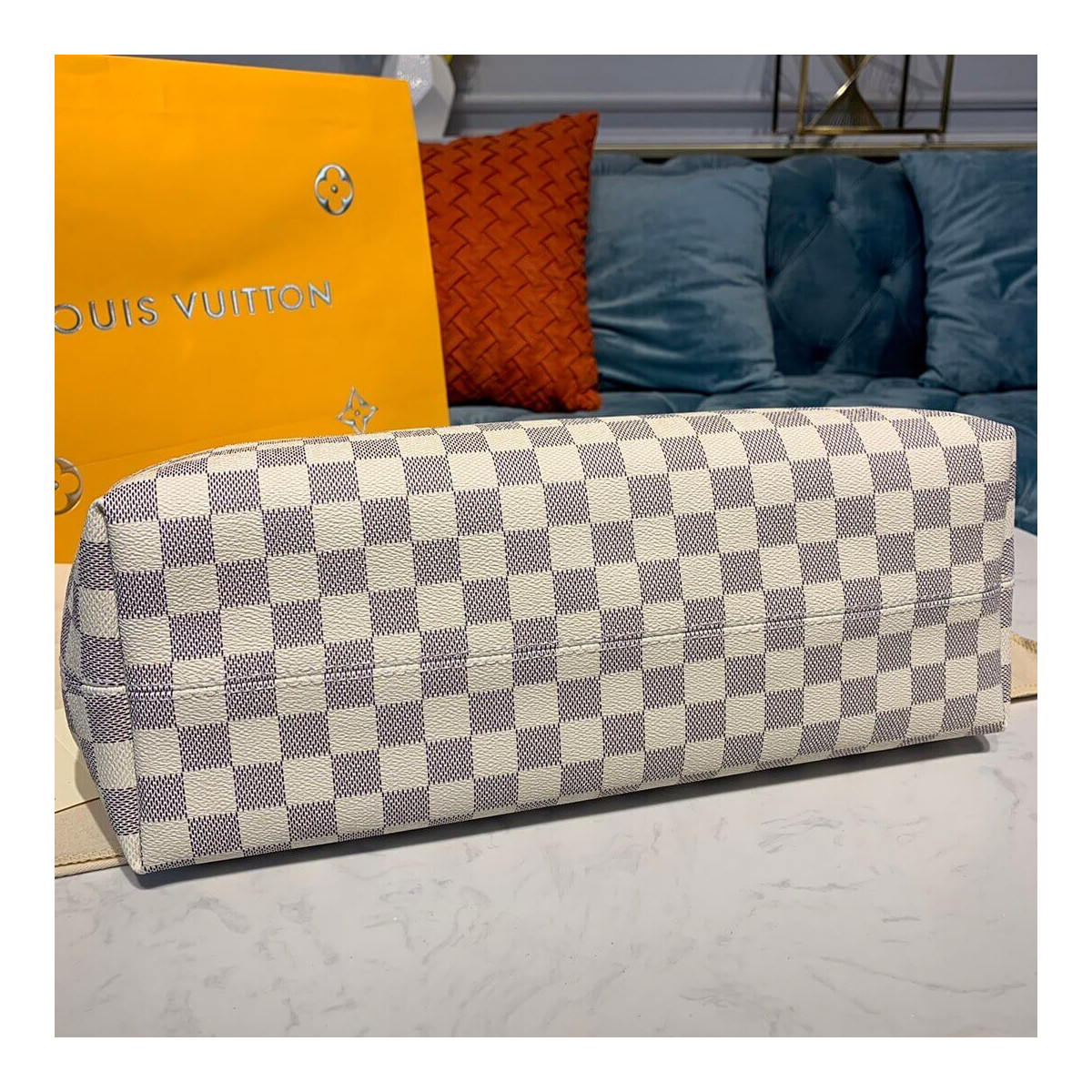Louis Vuitton Damier Azur Canvas Graceful MM N42233 Louis Vuitton Damier Azur Canvas Graceful MM N42233
