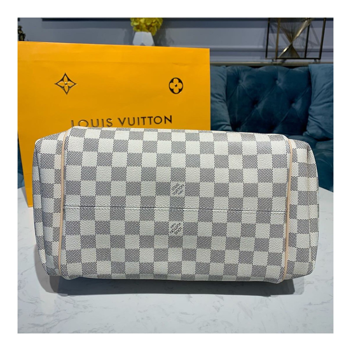 Louis Vuitton Damier Azur Canvas Totally MM N51262 Louis Vuitton Damier Azur Canvas Totally MM N51262