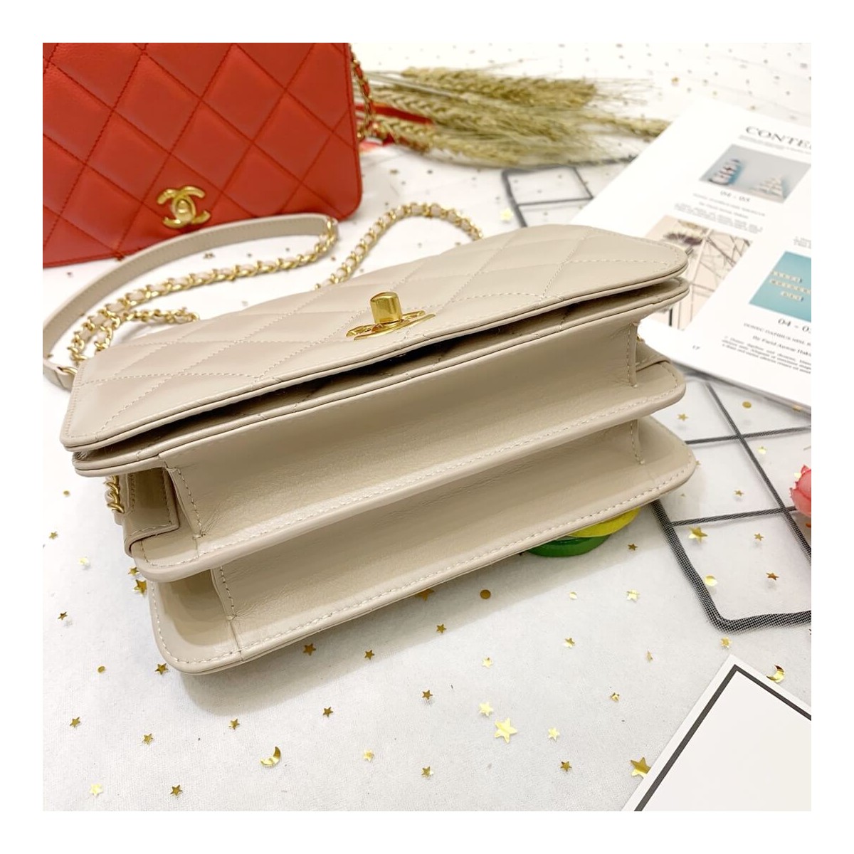 Chanel Calf Leather Single Flap Bag AS8869 Chanel Calf Leather Single Flap Bag AS8869