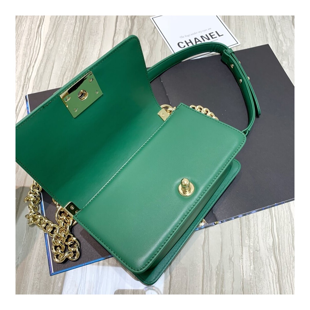 Chanel Calfskin Small Boy Chanel Handbag A67085 Chanel Calfskin Small Boy Chanel Handbag A67085