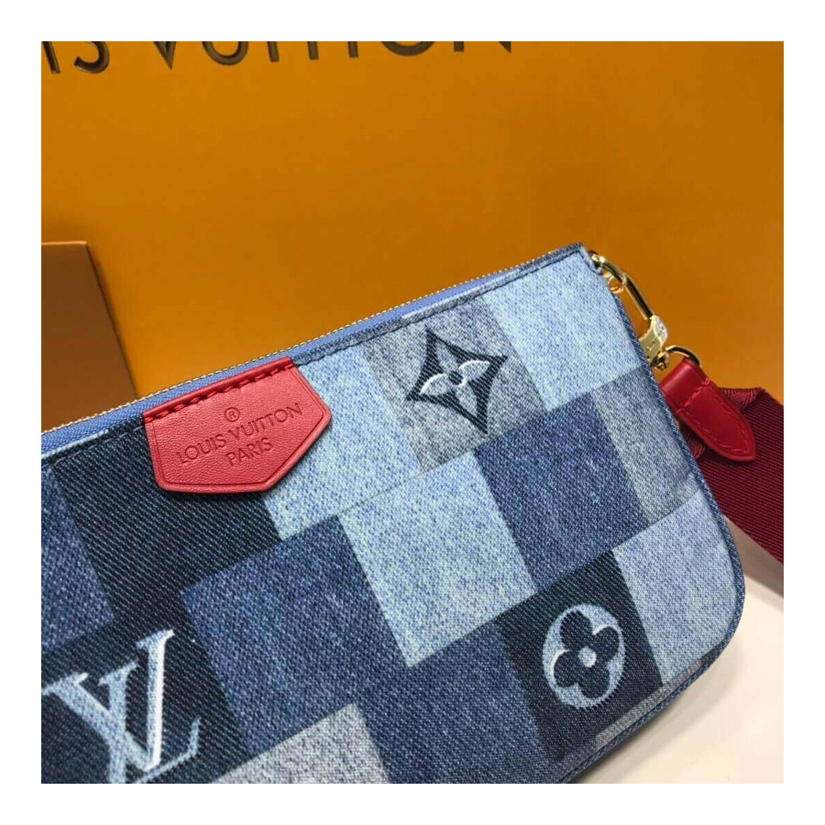Louis Vuitton Monogram Denim Canvas Multi Pochette Accessoires M44990 Louis Vuitton Monogram Denim Canvas Multi Pochette Accessoires M44990