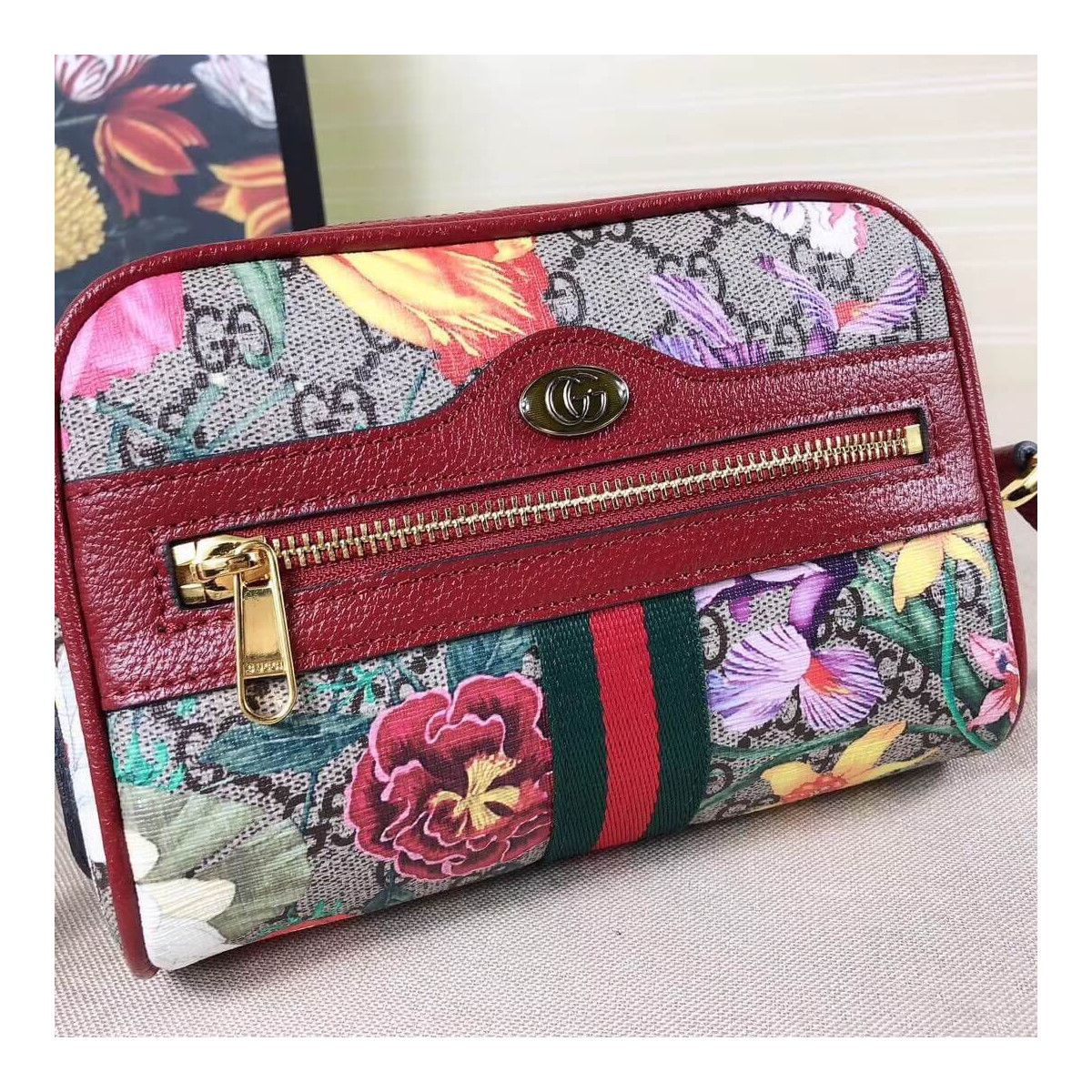 Gucci Ophidia GG Flora Mini Bag 517350 Gucci Ophidia GG Flora Mini Bag 517350