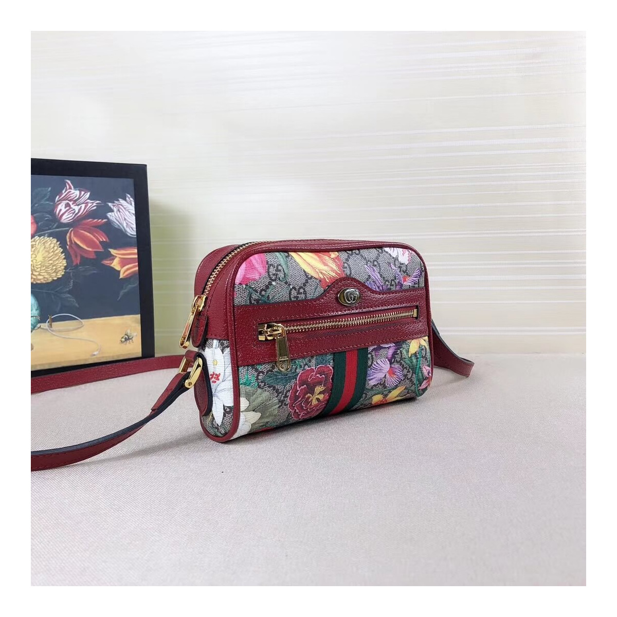 Gucci Ophidia GG Flora Mini Bag 517350 Gucci Ophidia GG Flora Mini Bag 517350