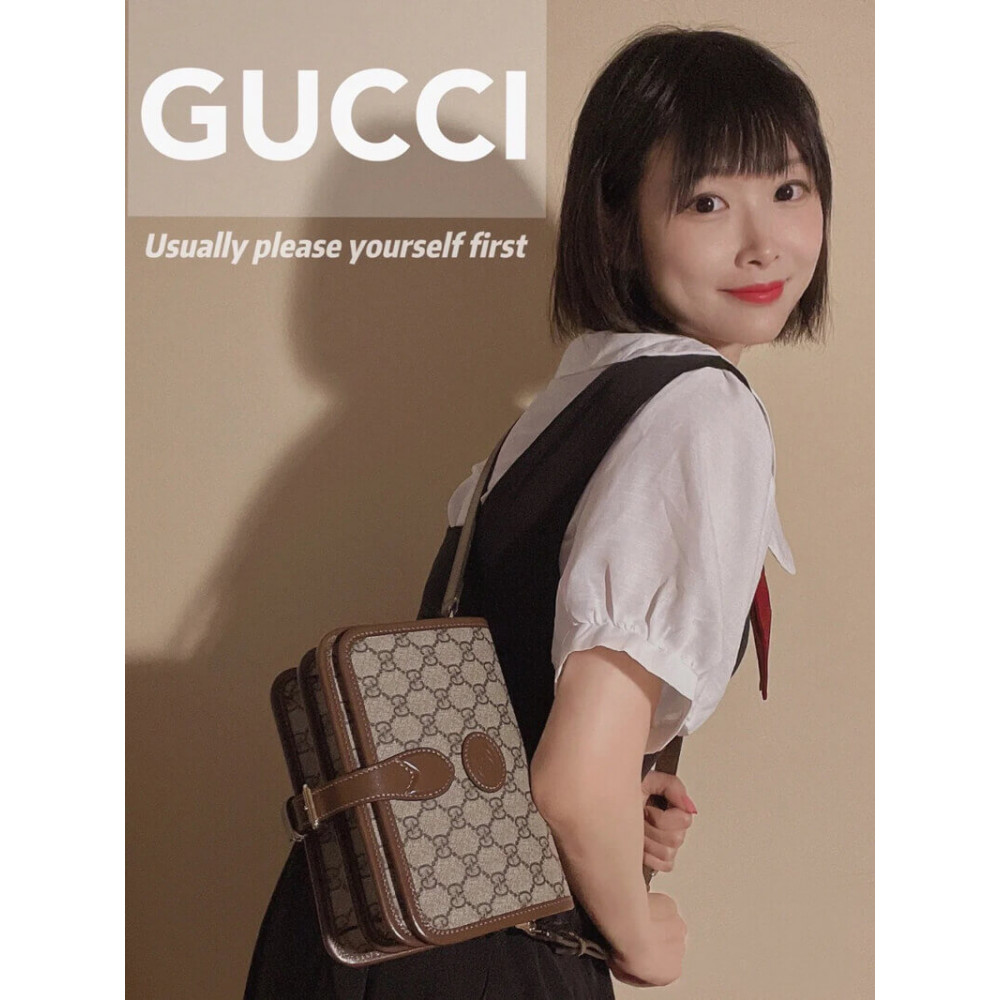 Gucci Mini Shoulder Bag with Interlocking G in GG Supreme 671620 Gucci Mini Shoulder Bag with Interlocking G in GG Supreme 671620