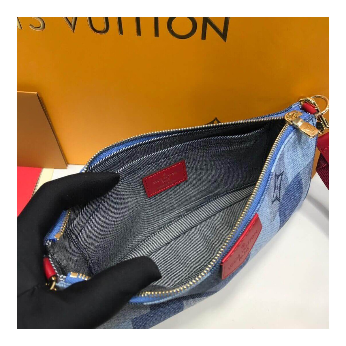 Louis Vuitton Monogram Denim Canvas Multi Pochette Accessoires M44990 Louis Vuitton Monogram Denim Canvas Multi Pochette Accessoires M44990