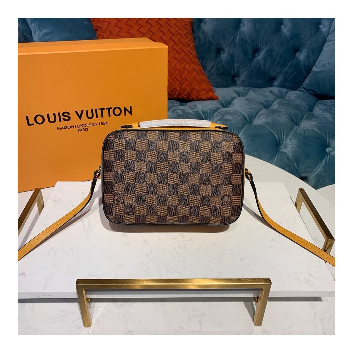Louis Vuitton Damier Ebene Canvas Santa Monica N40178 Louis Vuitton Damier Ebene Canvas Santa Monica N40178