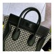 Celine Nano Luggage Bag In Tweed And Smooth Calfskin 189242 Celine Nano Luggage Bag In Tweed And Smooth Calfskin 189242