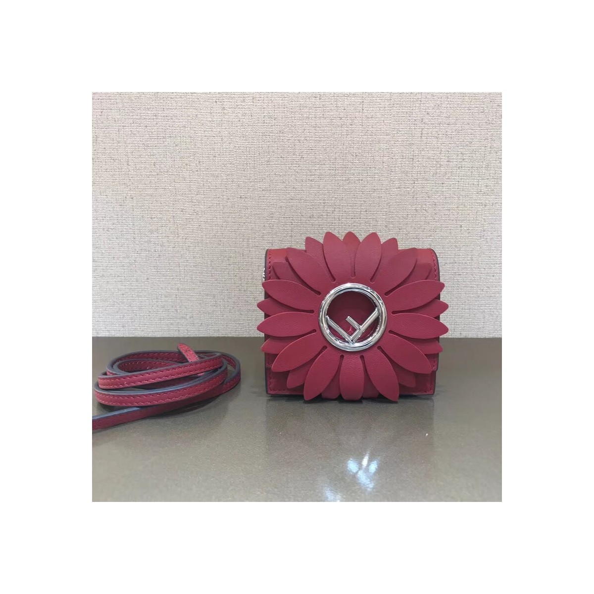 Fendi Micro Kan I Logo Gerbera Leather Shoulder Bag 8BS003 Fendi Micro Kan I Logo Gerbera Leather Shoulder Bag 8BS003
